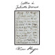 Letter to Juliette Drouet