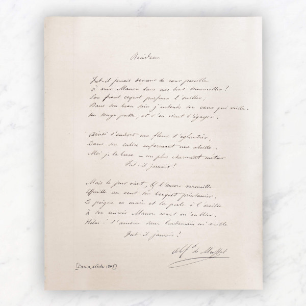 Rondeau Musset Manuscript