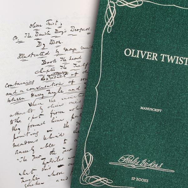 Oliver Twist, the manuscript of Charles Dickens