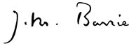James Barrie Signature