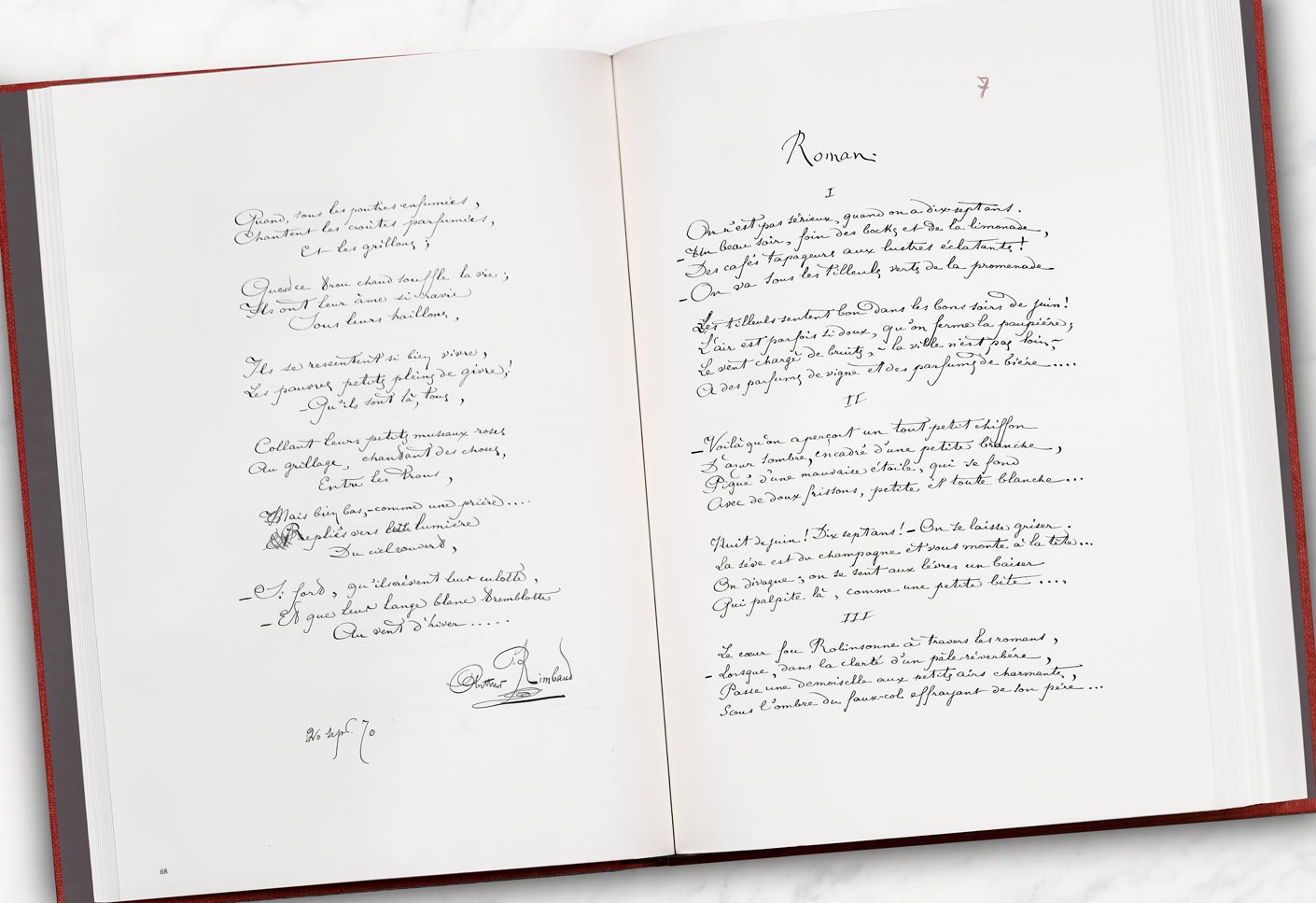 Manuscript Roman Rimbaud