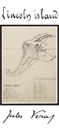 Lincoln Island Map Jules Verne